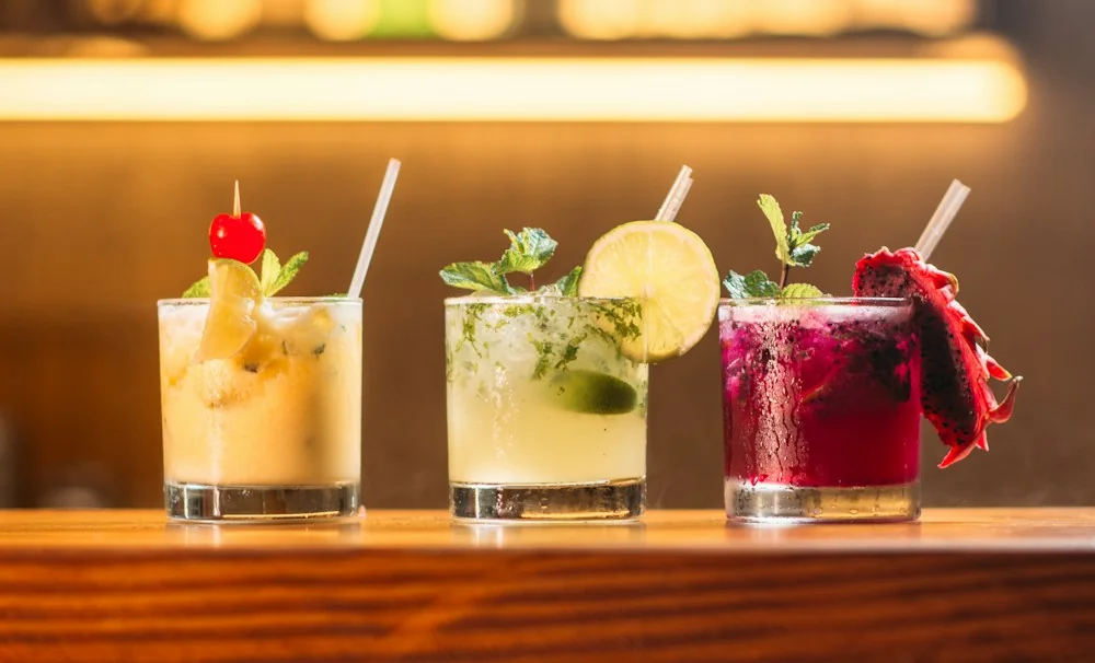 Professional craft bartender shaking cocktails at an event in Toronto